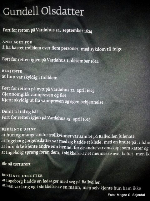 Tekst Trolldomstømt Stegneset Vardø Heksebrenning Foto Magne S. Skjerdal
