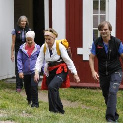 Sprek Dronning som fører an sammen med Linda Verde, Havva Cukurkaya og Simon Torgersen ved Blektjernstua. Foto Jan Arne Dammen