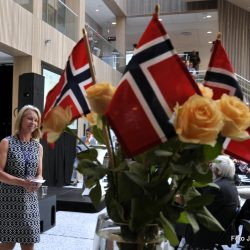 Direktør Siri Skumlien på LHL-sykehuset Gardermoen var stolt da LHL sykehuset Gardermoen ble åpnet. Foto Jan Arne Dammen