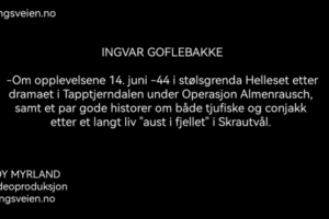 Tidsvitnet Ingvar Goflebakke fortel om «Almenrausch» 14. juni -44.