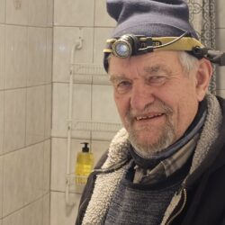 På jobb med Hans Olav.